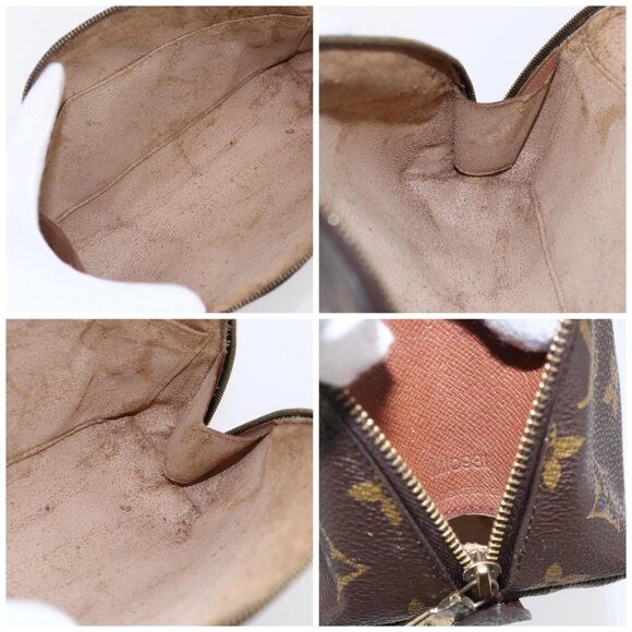 LOUIS VUITTON Monogram Trousse Demi Ronde Cosmetic Pouch M47520 LV Auth BA7198 - Picture 15 of 16